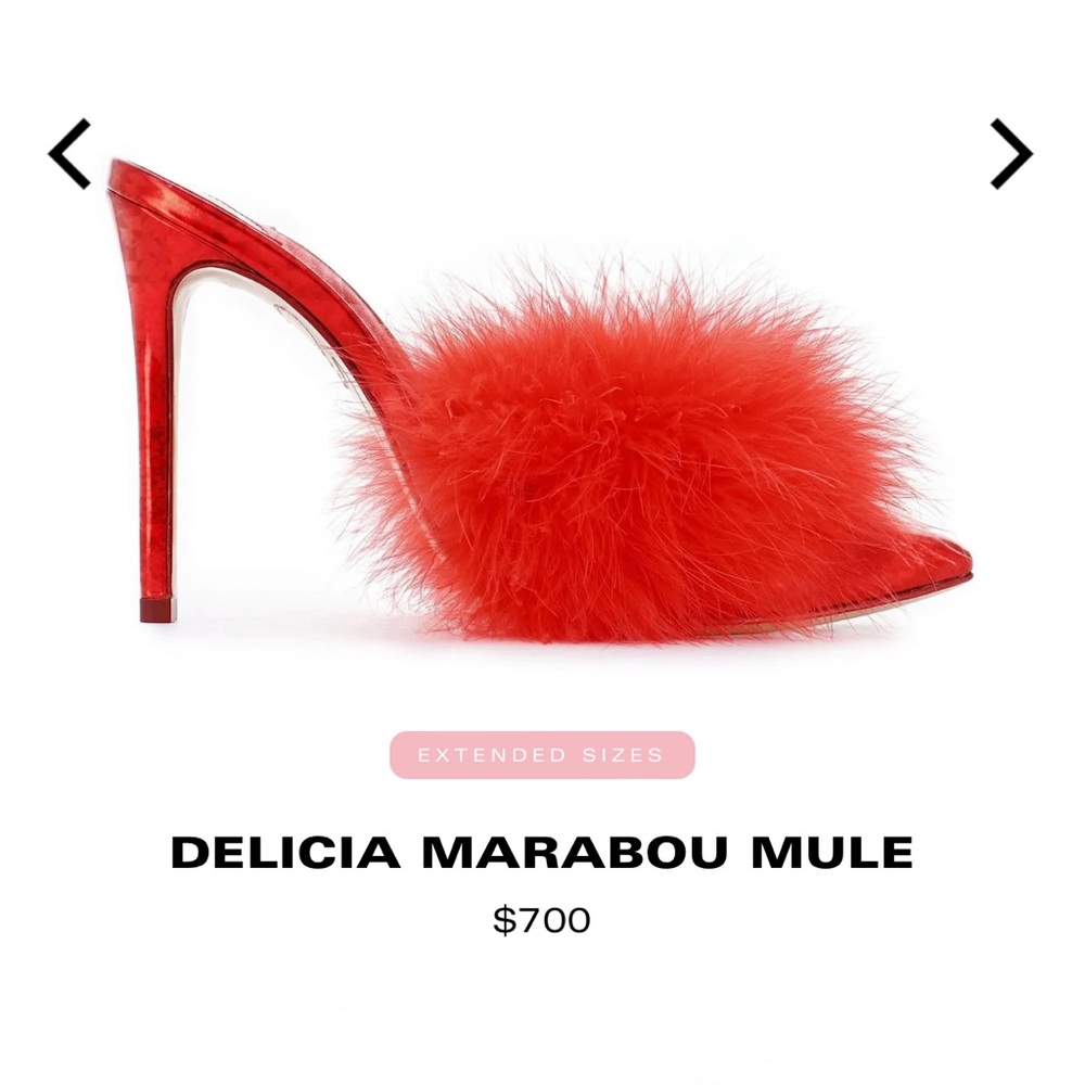 Sophia Webster Delicia Marabou Mule - Ruby